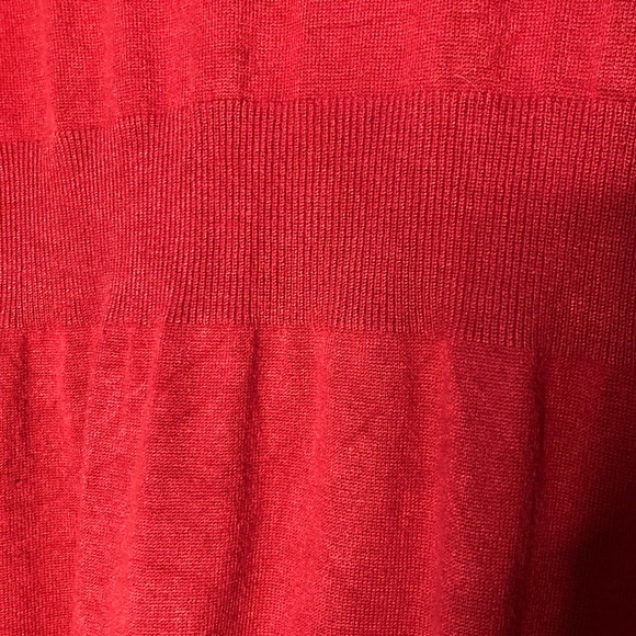 Style & Co Red Ruffled Cardigan Sweater, Size Small - Picture 5 of 7